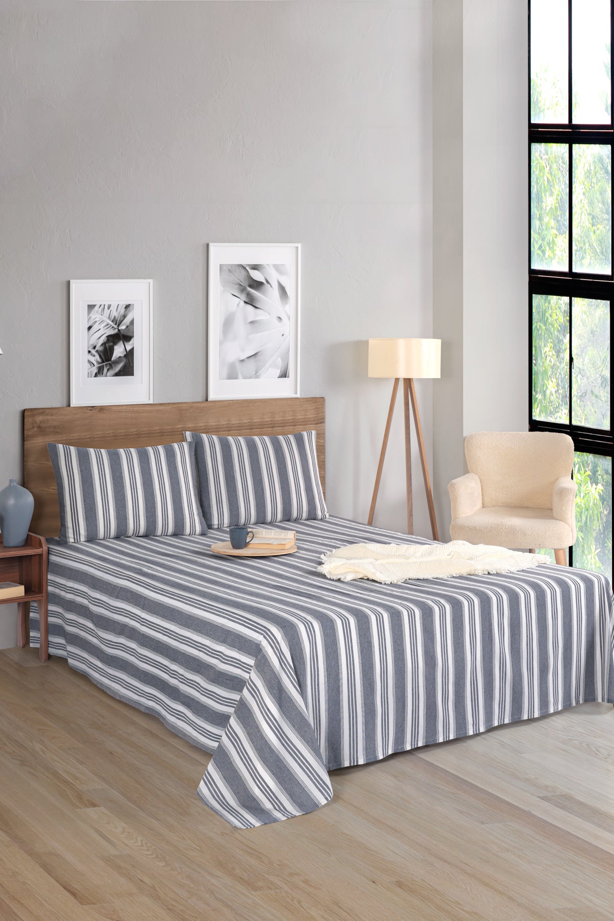 Soft Line Antrasit 220x240cm Çarşaf Seti