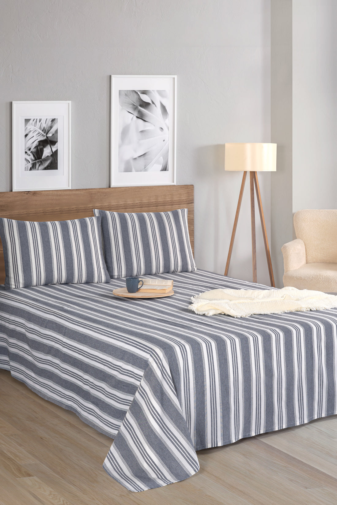 Soft Line Antrasit 220x240cm Çarşaf Seti