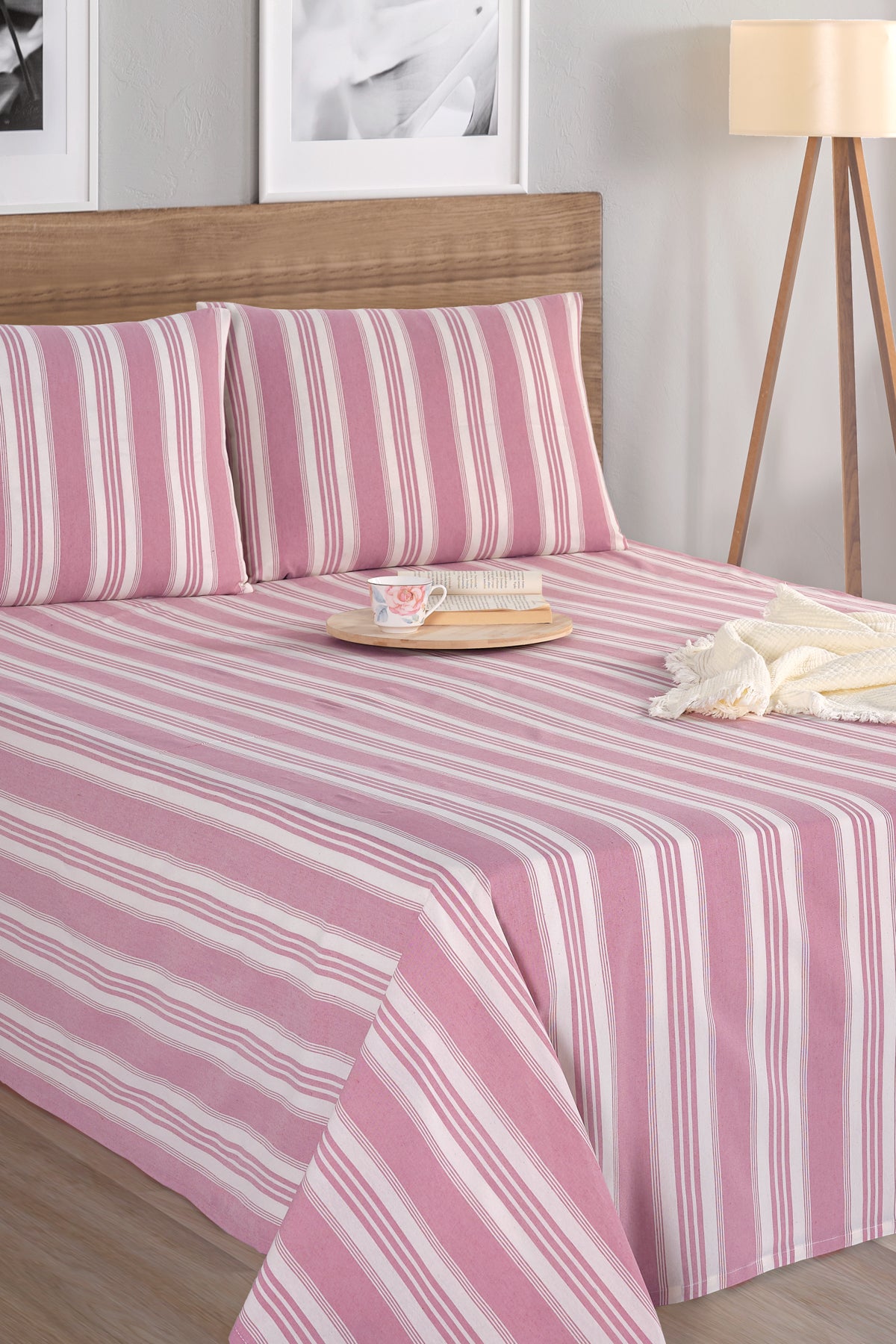 Soft Line Bordo 220x240cm Çarşaf Seti
