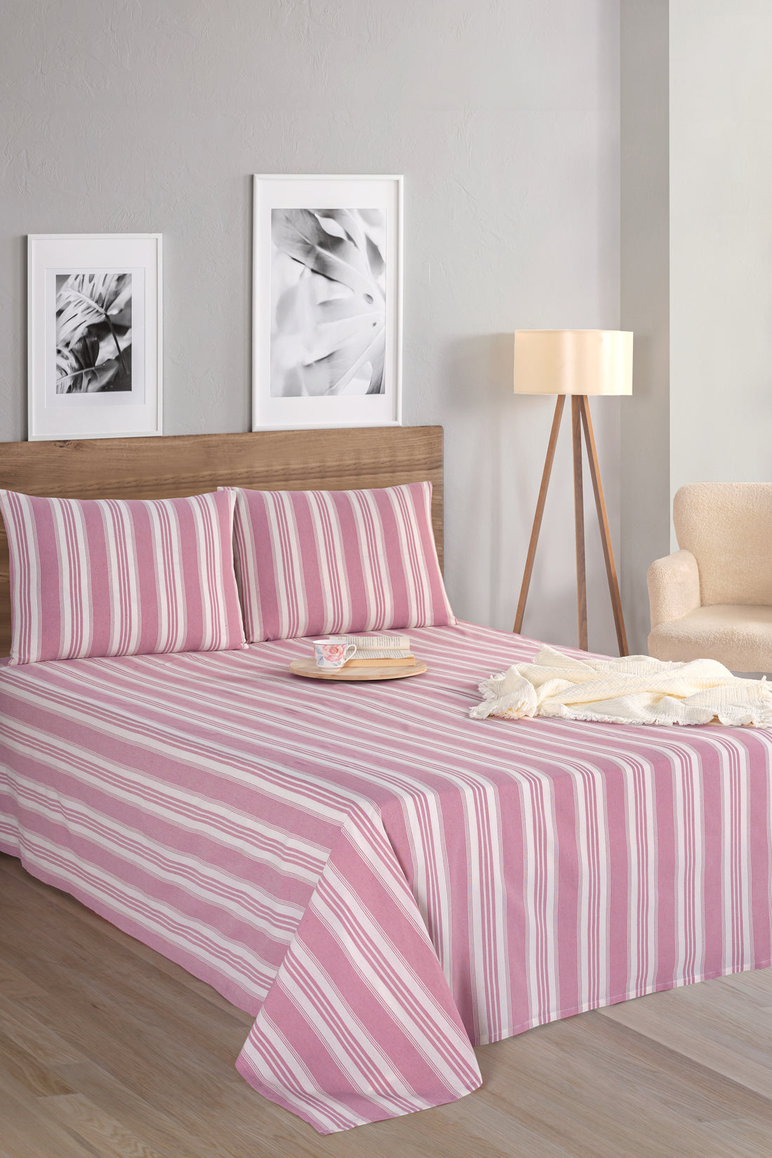 Soft Line Bordo 220x240cm Çarşaf Seti