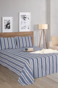 Soft Line Lacivert 220x240cm Çarşaf Seti
