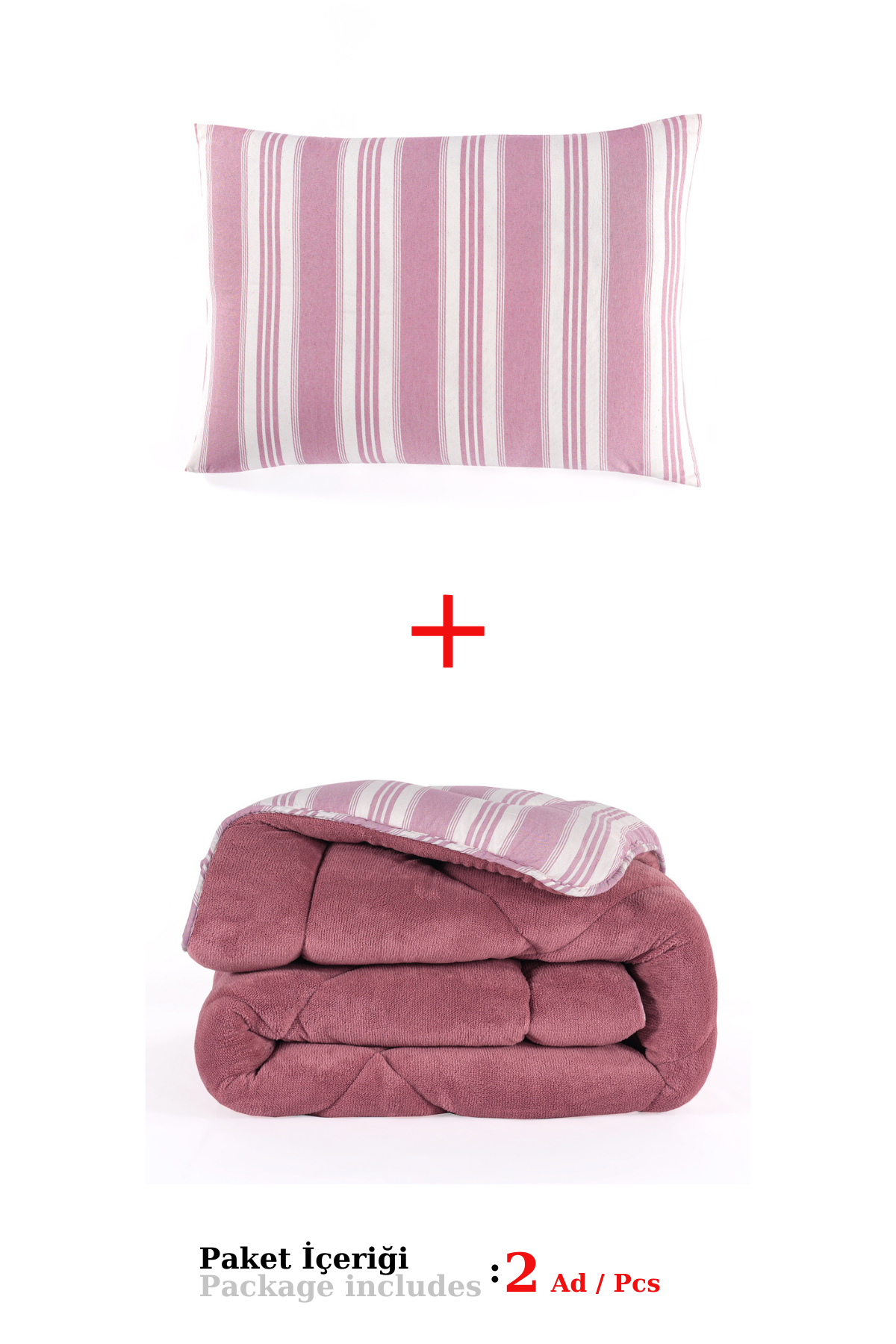 Soft Line Bordo Tek Kişilik Uyku Seti