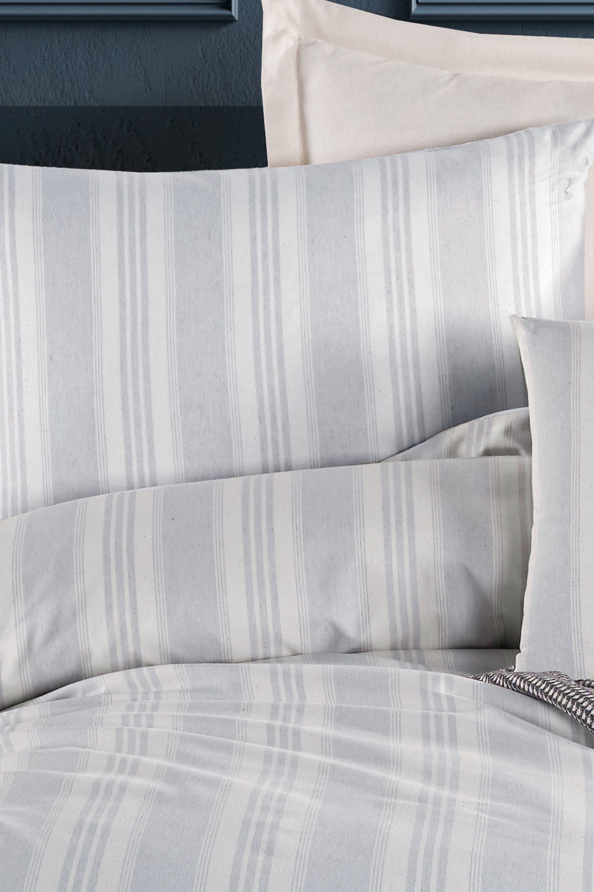 Soft Line Gri Tek Kişilik Nevresim Takımı