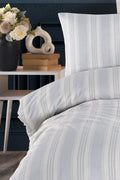 Soft Line Gri Tek Kişilik Nevresim Takımı