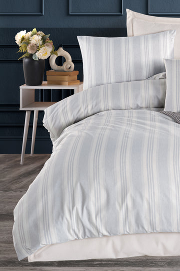 Soft Line Gri Tek Kişilik Nevresim Takımı