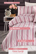 Soft Line Bordo Tek Kişilik Nevresim Takımı