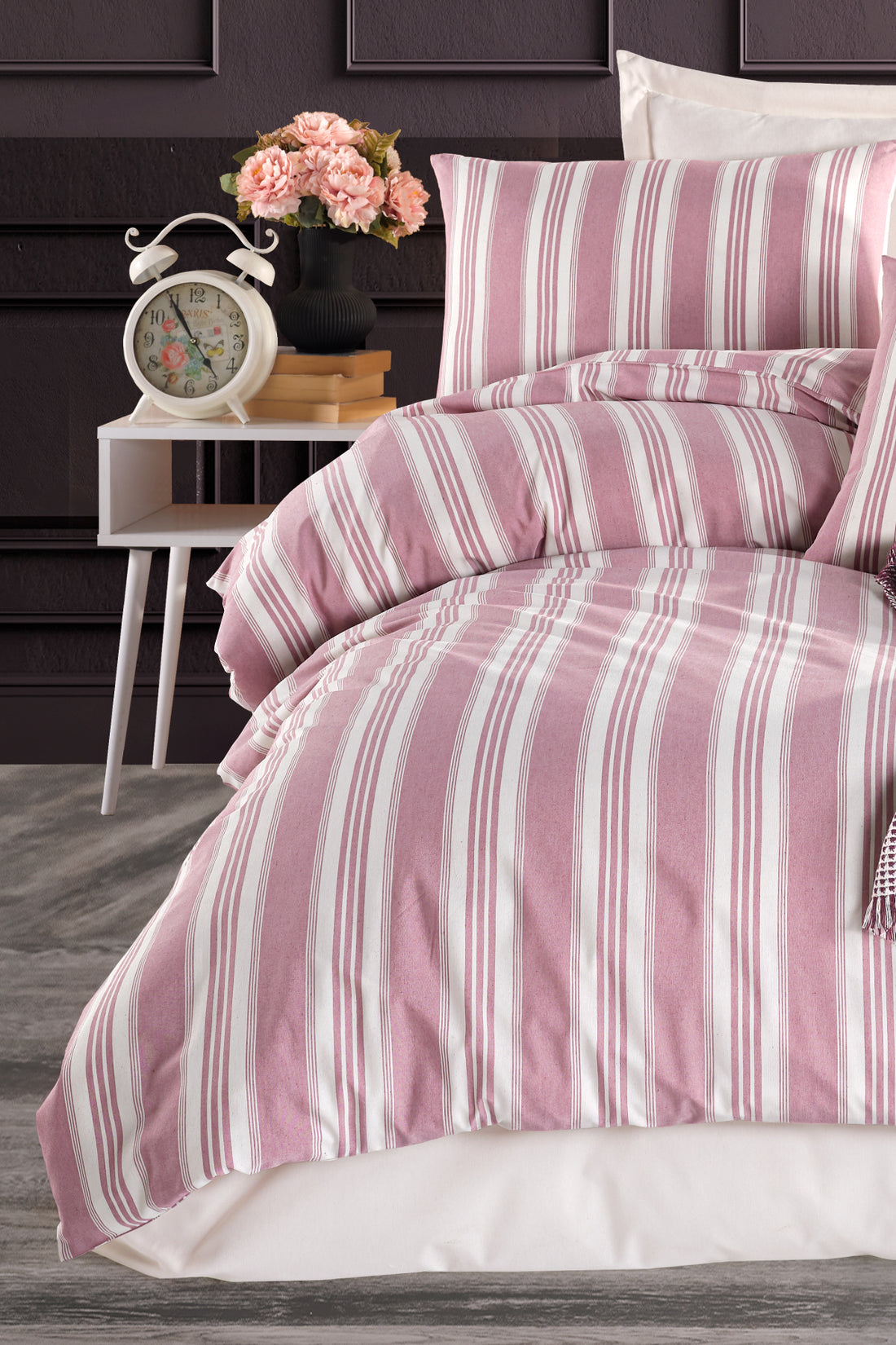 Soft Line Bordo Tek Kişilik Nevresim Takımı