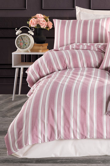Soft Line Bordo Tek Kişilik Nevresim Takımı