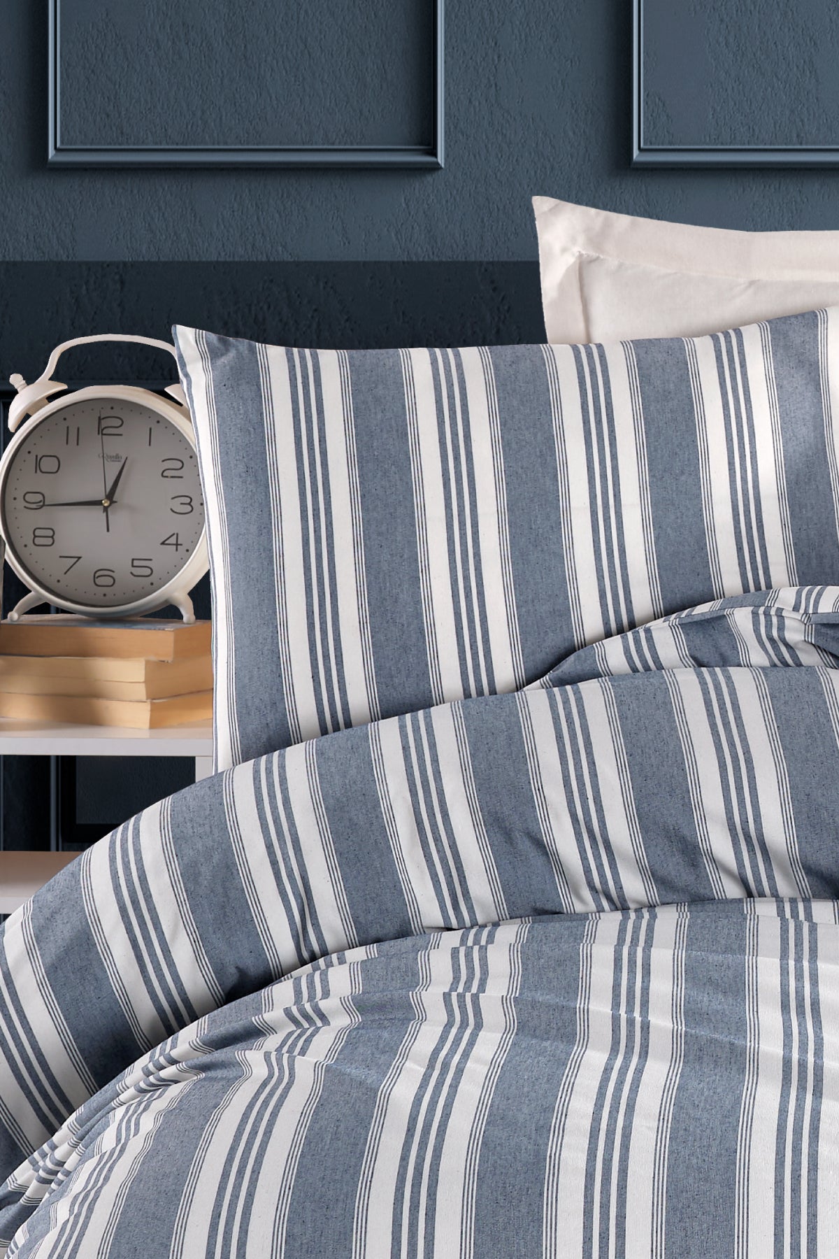 Soft Line Lacivert Tek Kişilik Nevresim Takımı