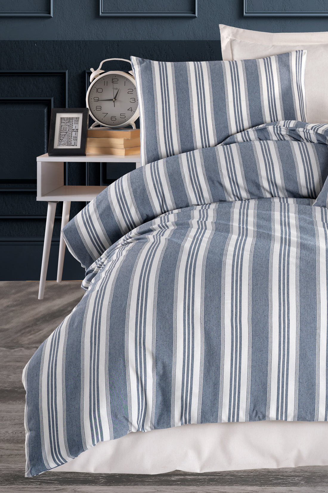 Soft Line Lacivert Tek Kişilik Nevresim Takımı