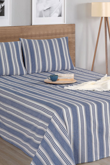 Soft Line Lacivert 160x240cm Çarşaf Seti