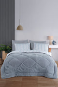 Soft Line Gri Çift Kişilik Yorgan