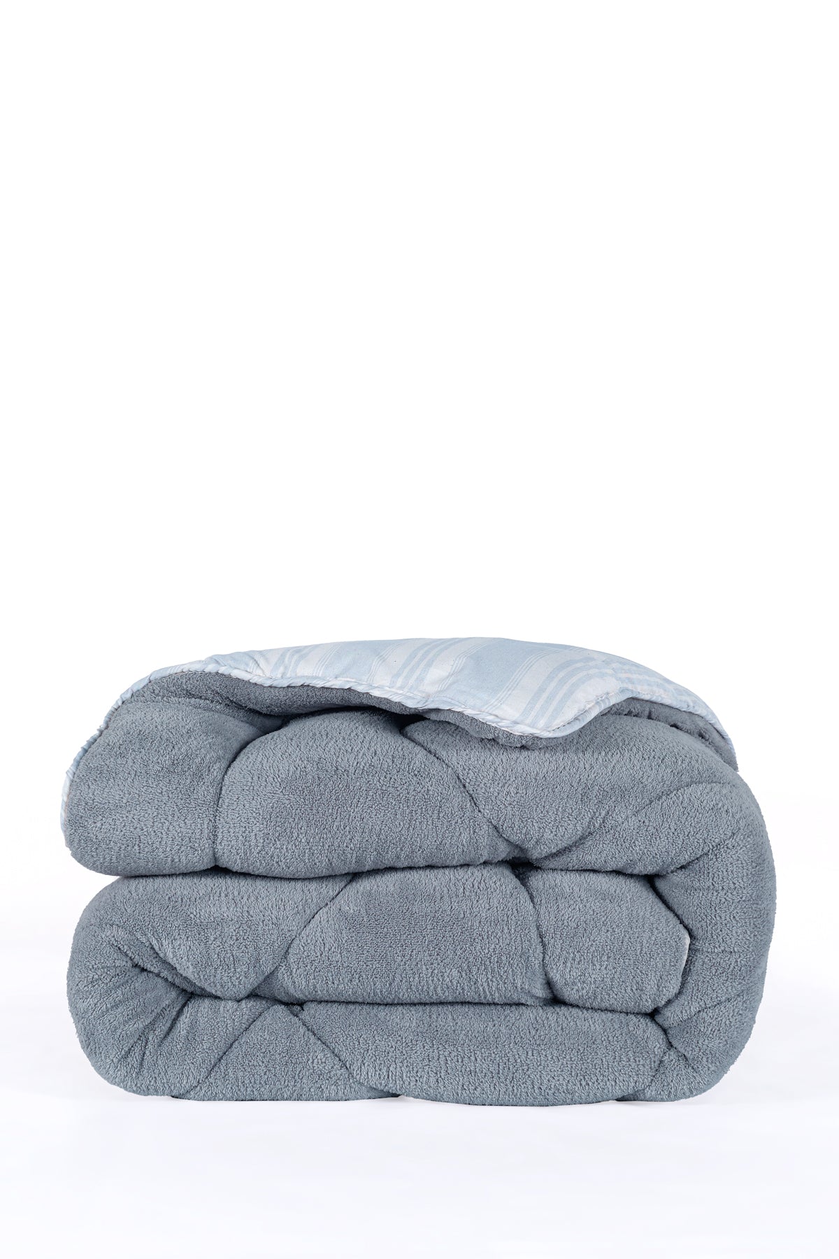 Soft Line Gri Çift Kişilik Yorgan