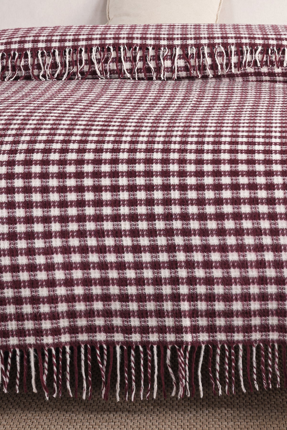 Honey Bordo Çift Kişilik Battaniye