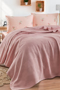Weave Pudra Çift Kişilik %100 Pamuk Pike Takımı