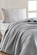Weave Soft Line Gri Tek Kişilik %100 Pamuk Pike Takımı