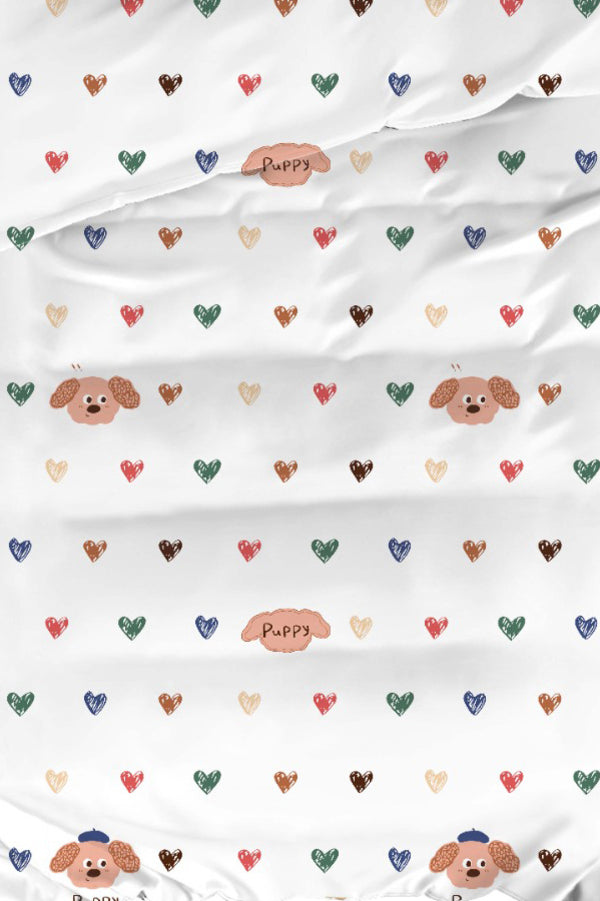 Puppy Beyaz Tek Kişilik Nevresim Takımı