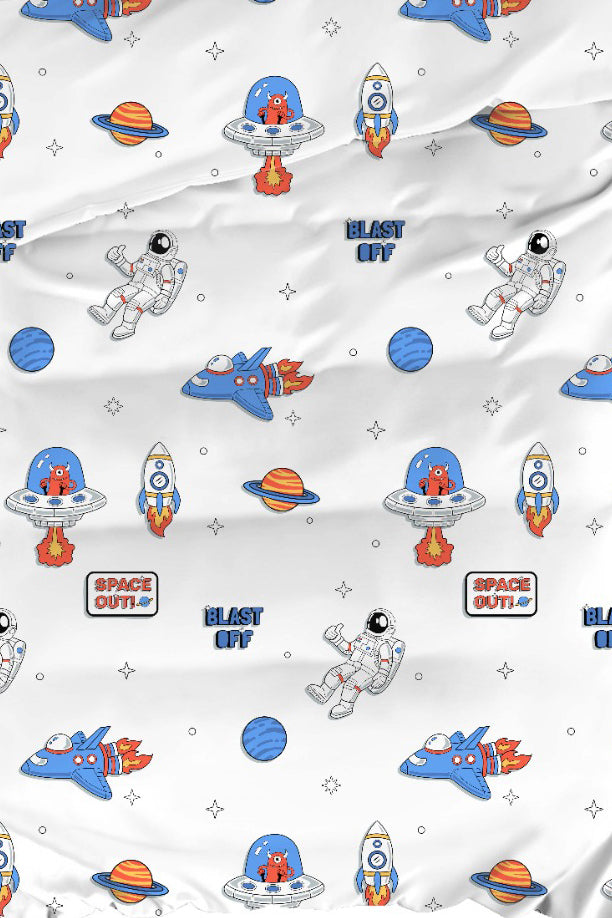 Space Beyaz Tek Kişilik Nevresim Takımı