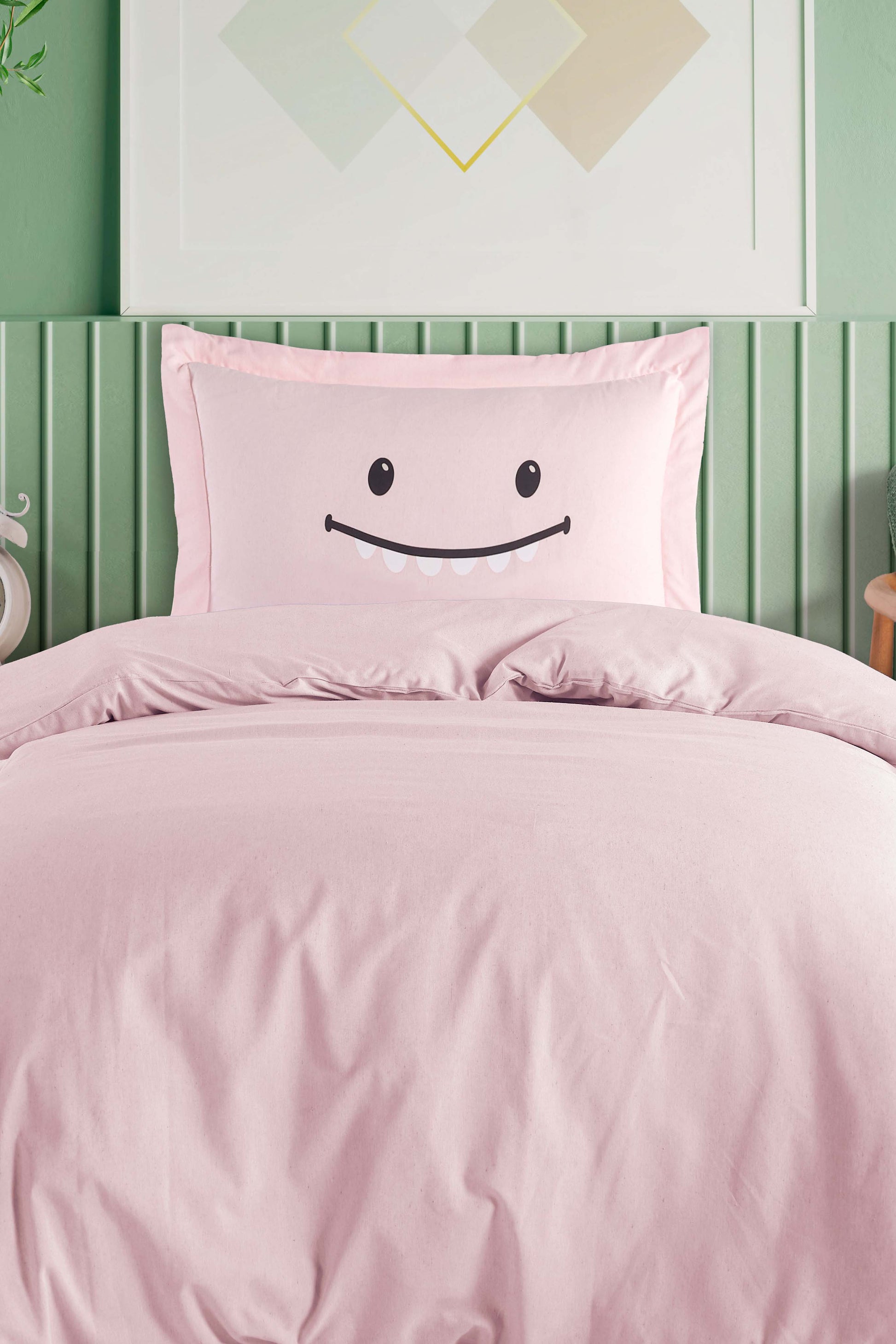 Lububu Pembe Junior Tek Kişilik Nevresim Seti