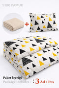 İlove Beyaz Tek Kişilik %100 Pamuk Nevresim Takımı