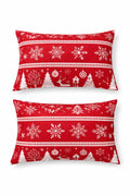 Snowmas Kırmızı 2'li Yastık Kılıfı