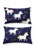 Magic Ünicorn Lacivert 2'li Yastık Kılıfı