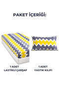 Zigros Sarı 120x200cm %100 Pamuk Çarşaf Seti