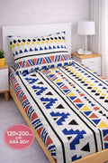 Pisagor Sarı 120x200cm %100 Pamuk Çarşaf Seti