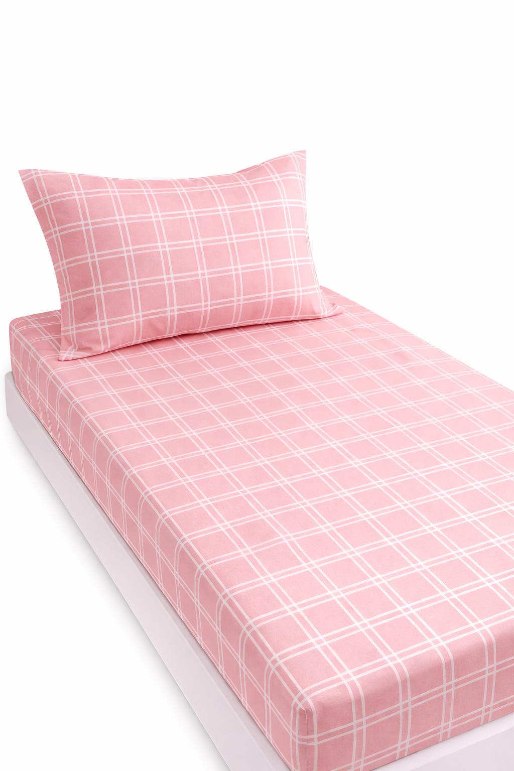 Tavşancık Kombin Pembe 120x200cm Çarşaf Seti