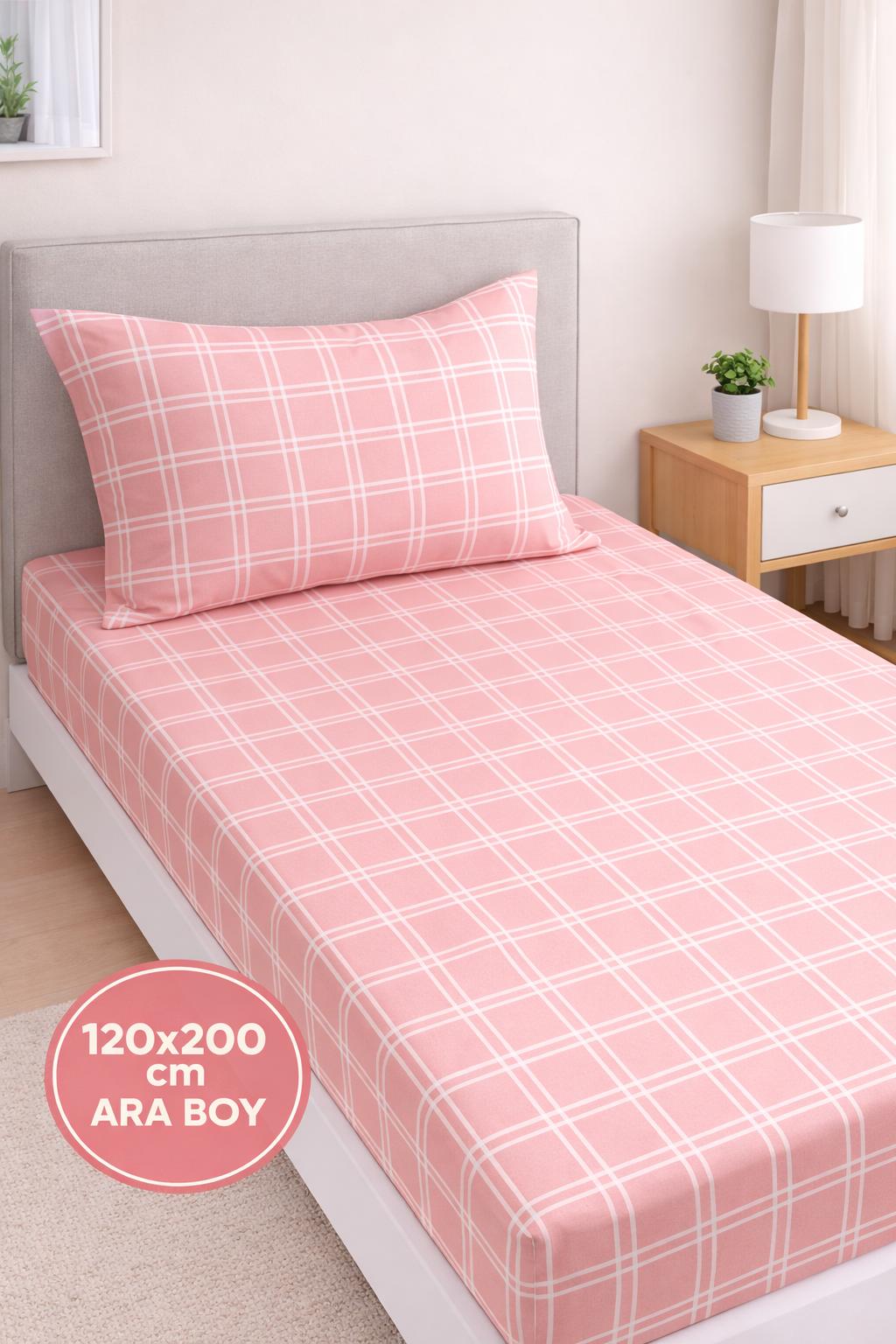 Tavşancık Kombin Pembe 120x200cm Çarşaf Seti