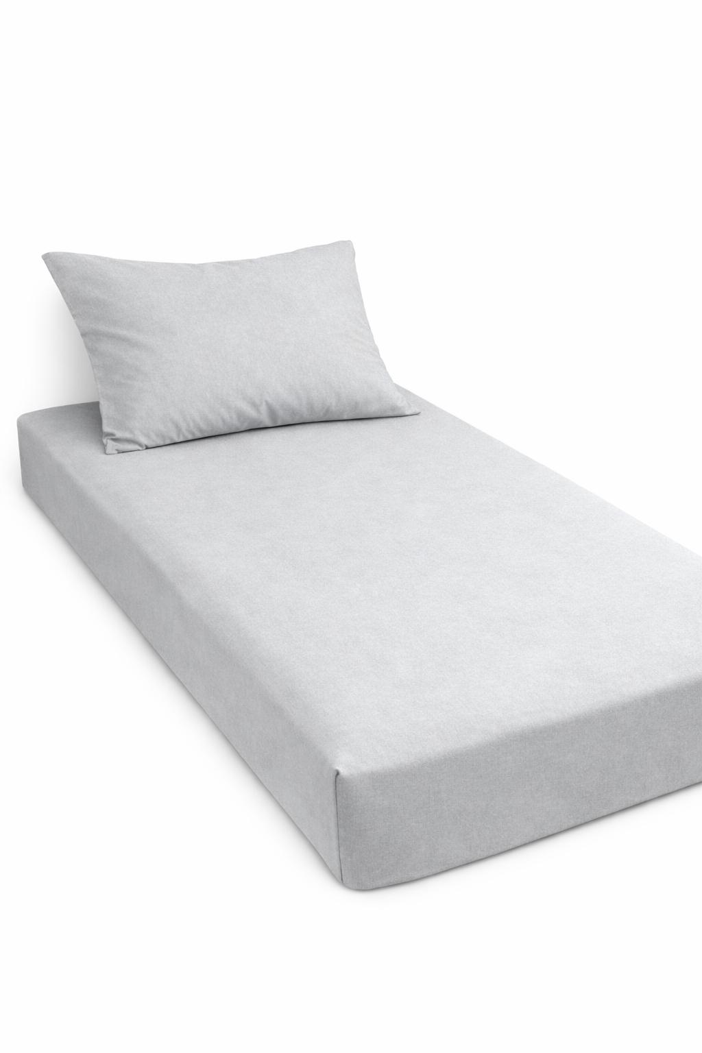 Solid Gri 120x200cm Çarşaf Seti