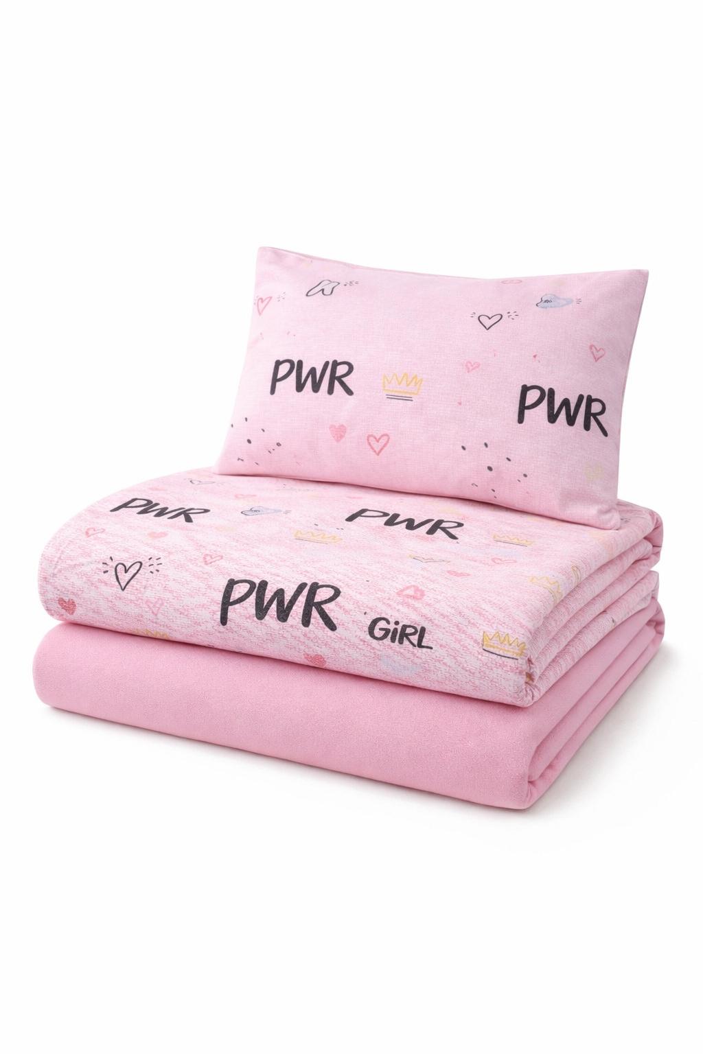 Power Pembe Tek Kişilik %100 Pamuk Pike Takımı