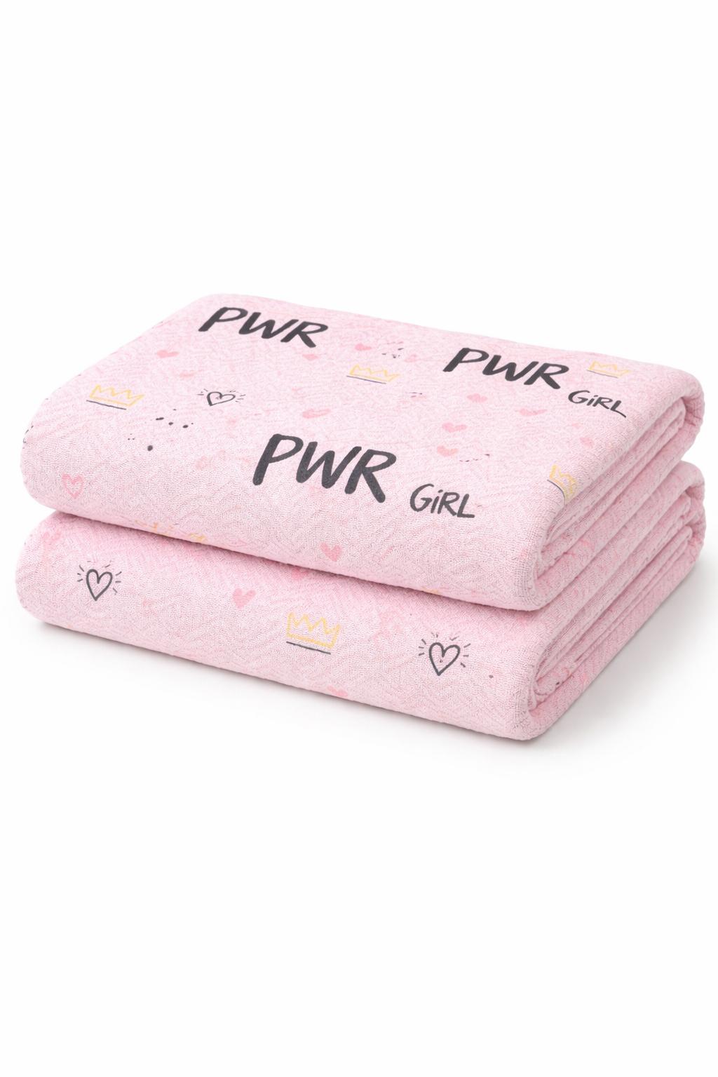 Power Pembe Tek Kişilik %100 Pamuk Pike