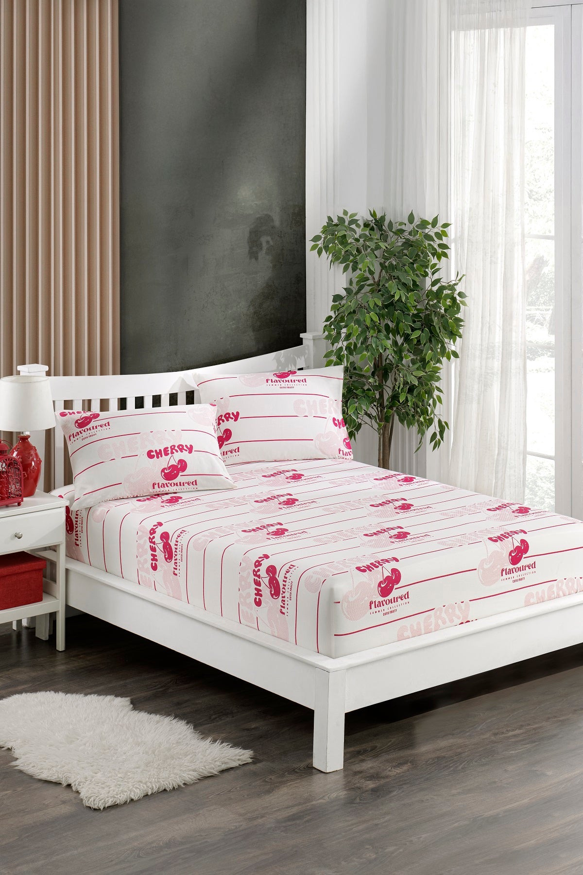 Cherry Lastikli Çarşaf Takımı