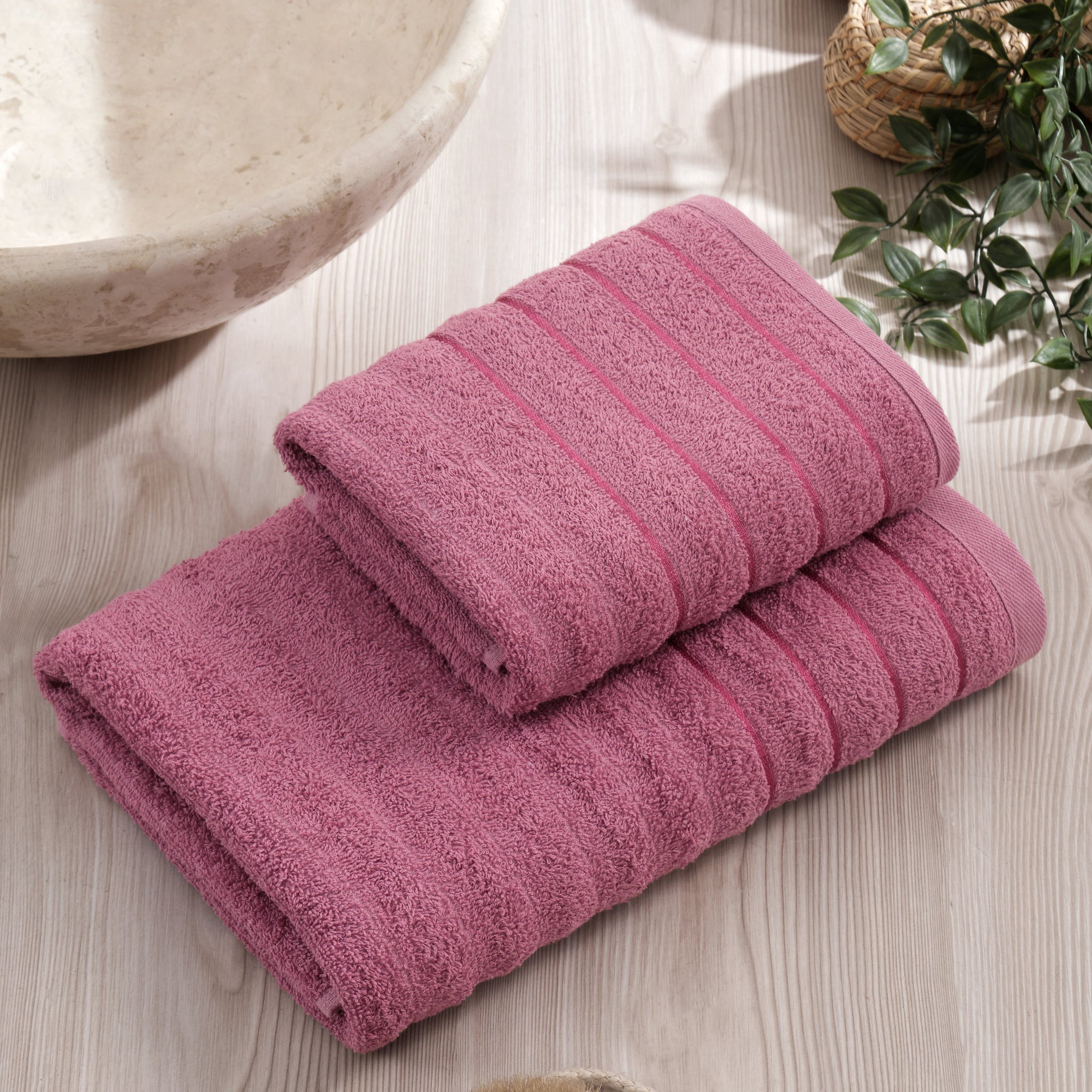 Mürdüm - Dalga - 2'li Banyo Havlu Seti